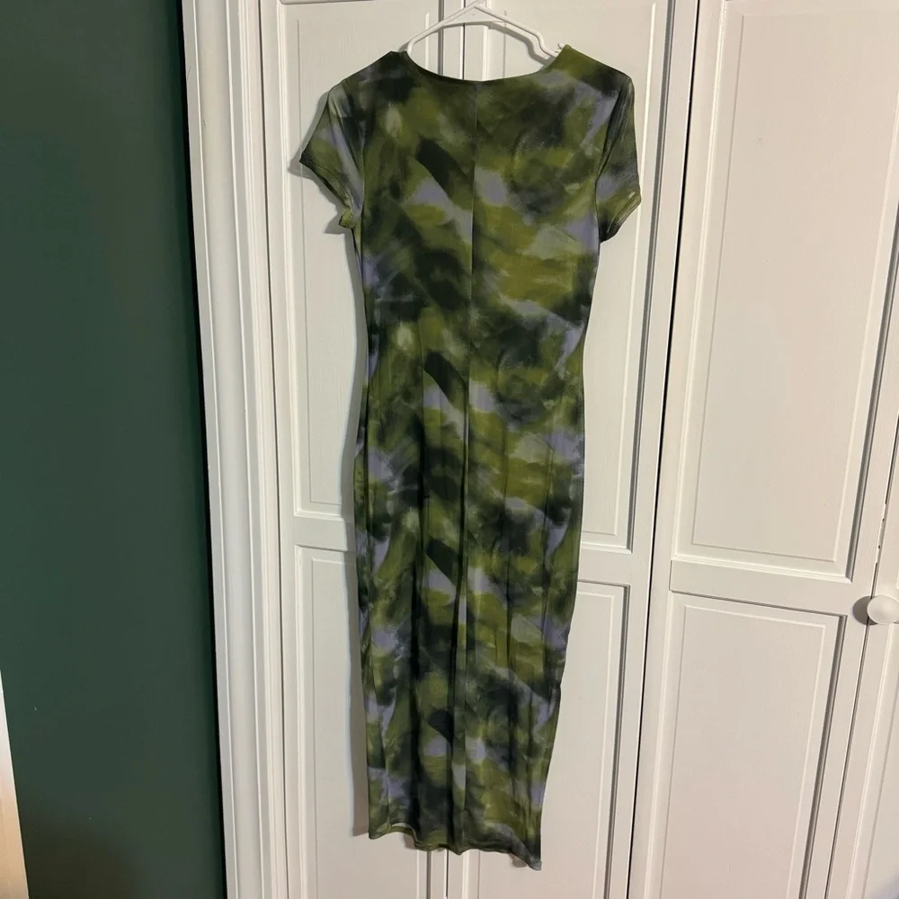 No Boundaries Camouflage Green and Black Midi Dress - Picture 3 of 3